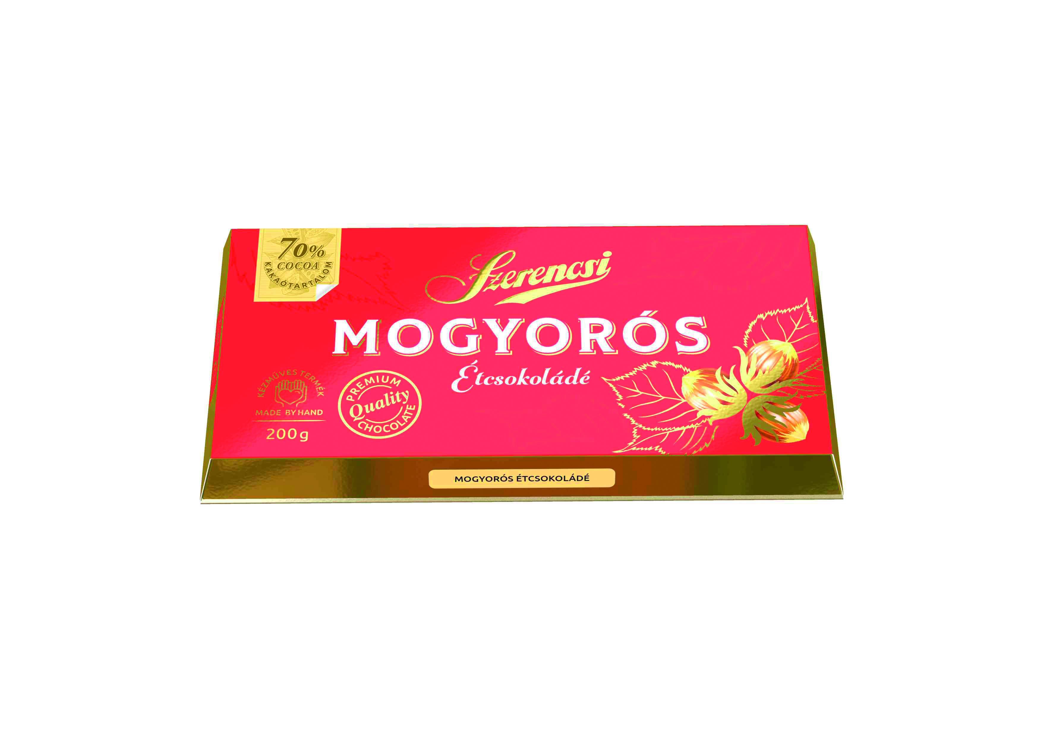 Szerencsi Kézműves Mogyorós Étcsokoládé 200g